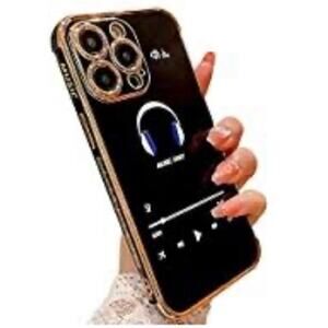 iPhone 14‎ Pro Max phone case Flexible Protection Black Gold